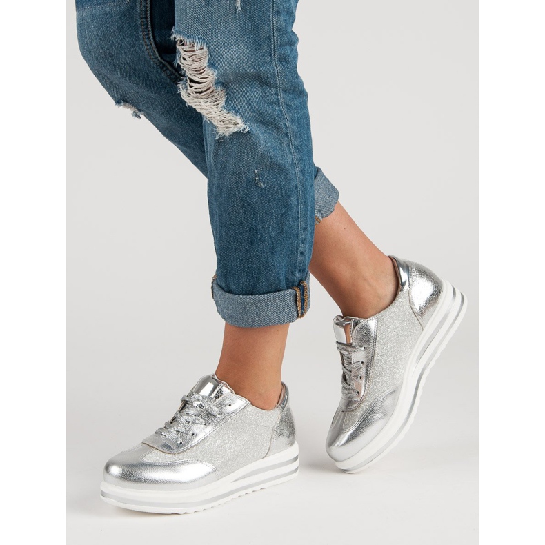 Fama Modische Turnschuhe grau 2