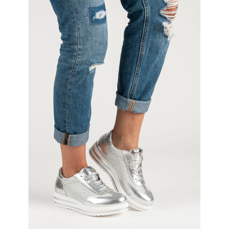 Fama Modische Turnschuhe grau 1