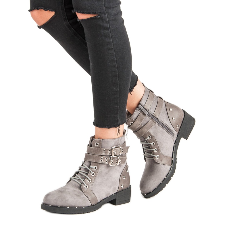 Clowse Modische Arbeitsstiefel grau 2