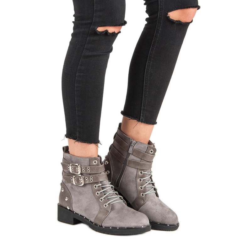 Clowse Modische Arbeitsstiefel grau 1