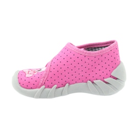 Befado Kinderschuhe 112P185 Hausschuhe rosa 3