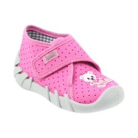 Befado Kinderschuhe 112P185 Hausschuhe rosa 2