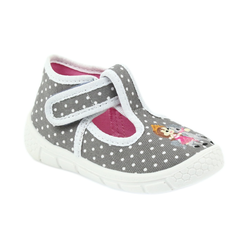 Befado Kinderschuhe Honig pu 531P006 weiß grau 1