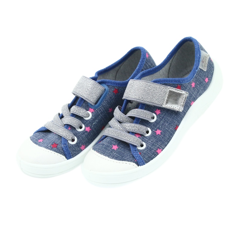 Befado Kinderschuhe Hausschuhe Turnschuhe 251X105 blau grau 4