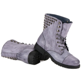 Kayla Geschnürte Arbeiter blau 2