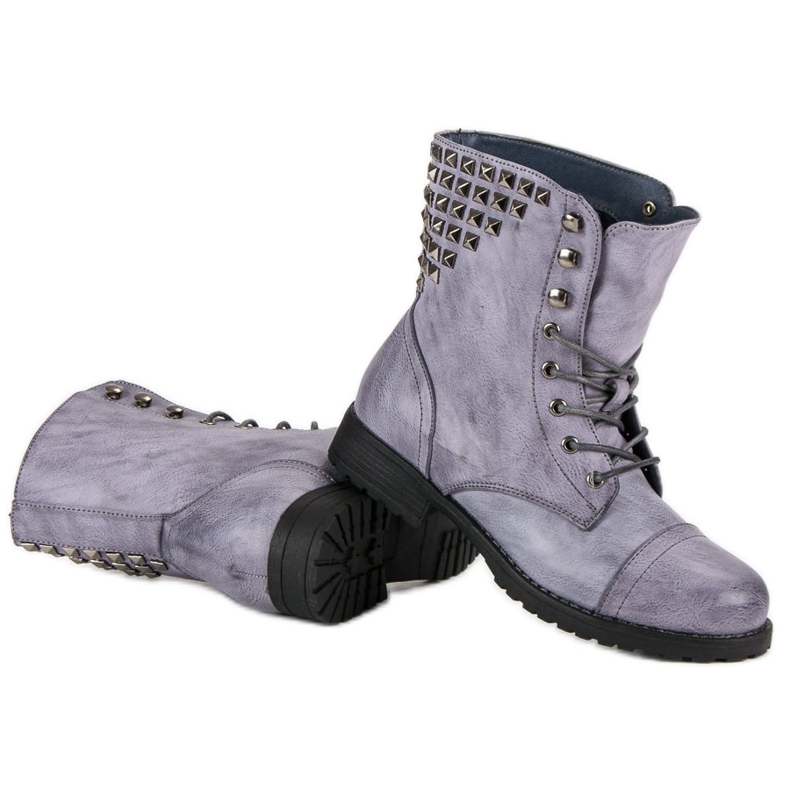 Kayla Geschnürte Arbeiter blau 2