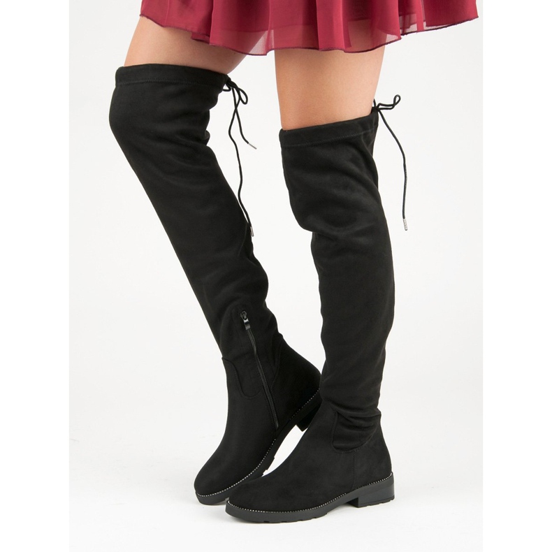 Seastar Klassische Stiefel mit flachen Absätzen schwarz 1