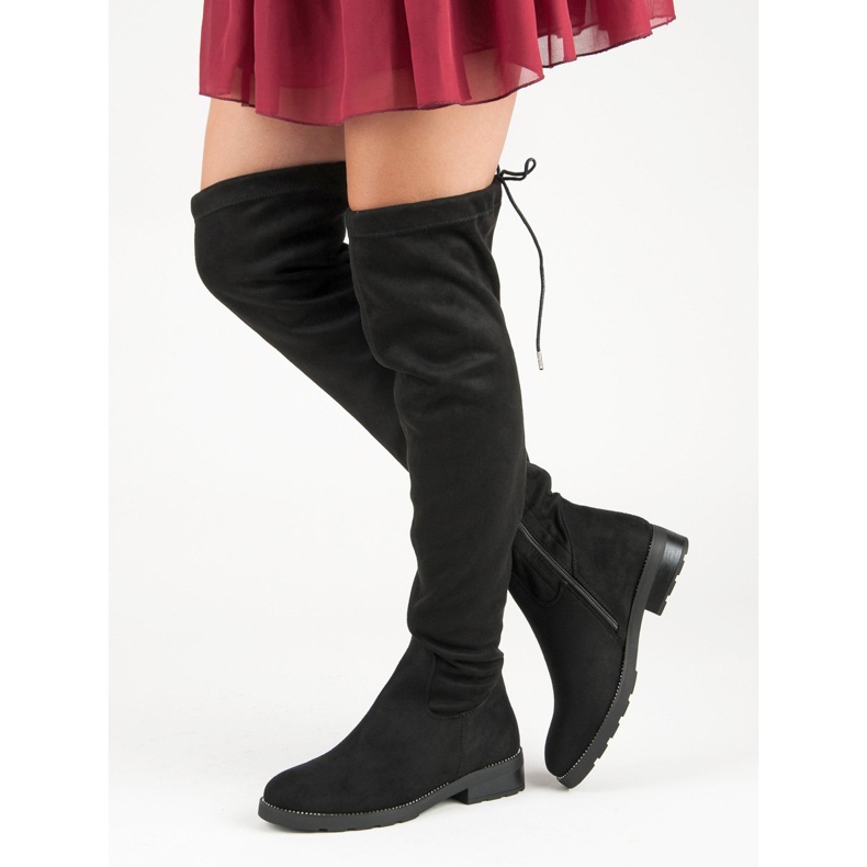 Seastar Klassische Stiefel mit flachen Absätzen schwarz 2