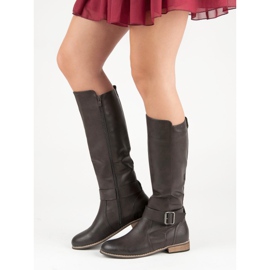 Klassische Reitstiefel grau 1