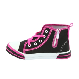 American Club Schwarze Turnschuhe Kinderschuhe mit Reißverschluss American TEN13 blau rosa 2