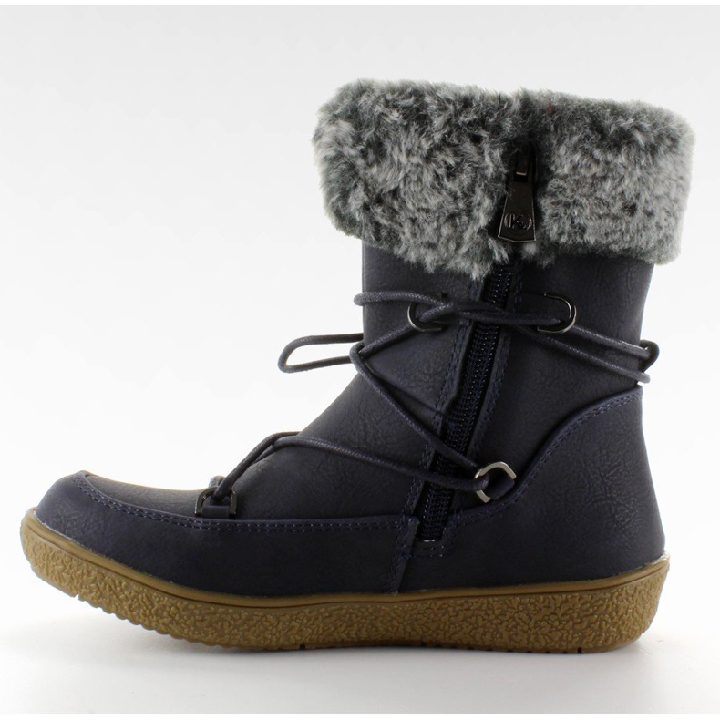 Halbstiefel für Kinder mit Fell K1647201 Marino marineblau 2
