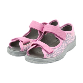 Befado Kinderschuhe Sandalen Hausschuhe 969x092 rosa grau 3