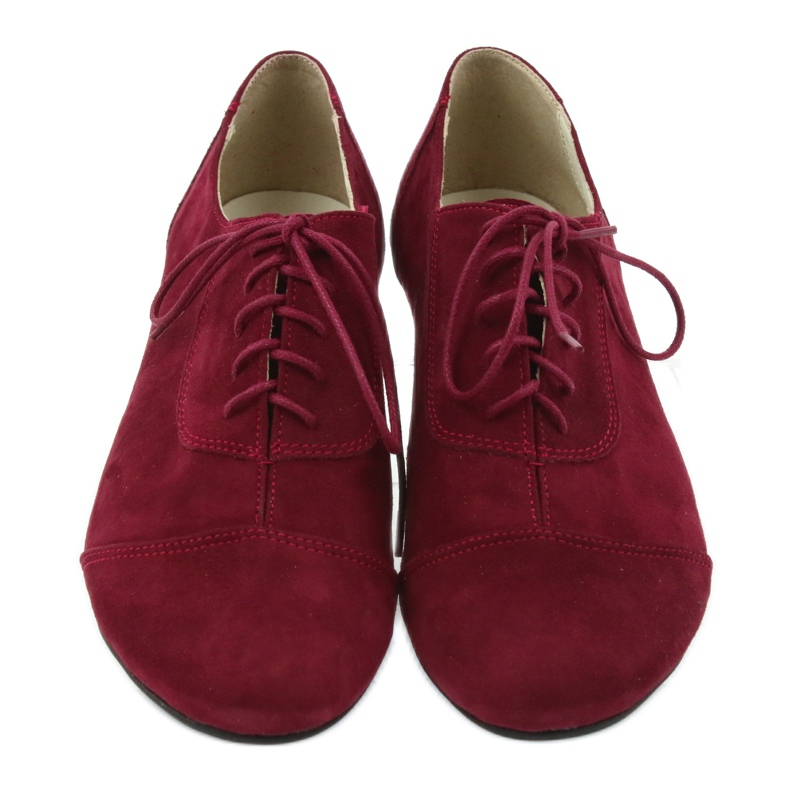 Damen-Halbschuhe aus Leder Angello bordeaux mehrfarbig 4