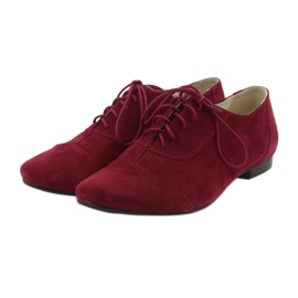 Damen-Halbschuhe aus Leder Angello bordeaux mehrfarbig 3