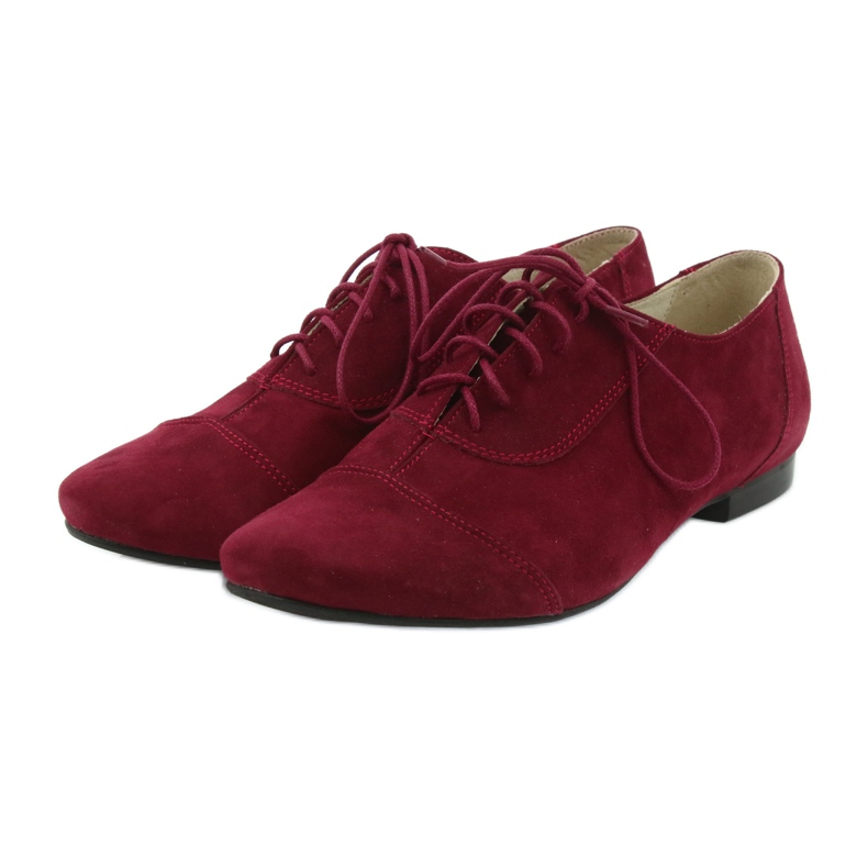 Damen-Halbschuhe aus Leder Angello bordeaux mehrfarbig 3