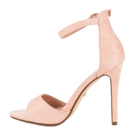 Seastar Pudersandalen auf einem hohen Absatz rosa 1