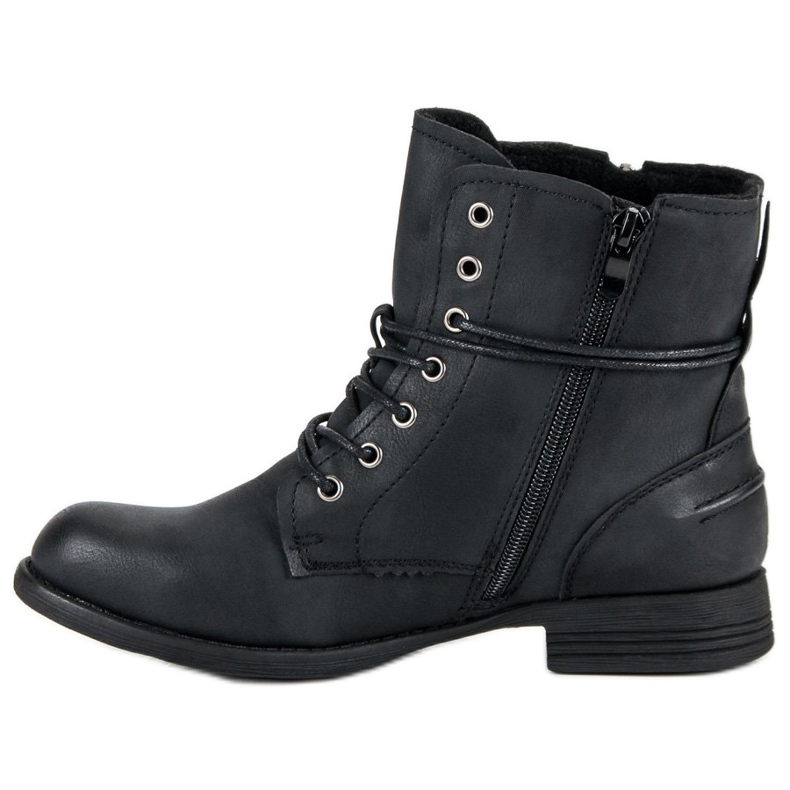 Kayla Schwarze Rockstiefel 1