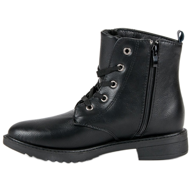 Klassische Schnürstiefel schwarz 1