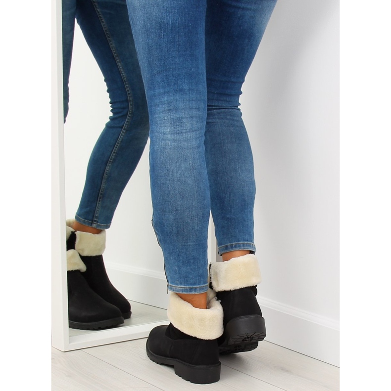 Schwarz ZY9210 Schwarze, dick isolierte Stiefel 2