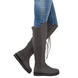 Grau Überstiefel für Damen A-177 grau 1