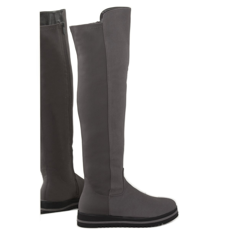 Grau Überstiefel für Damen A-177 grau 2