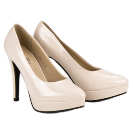 J. Star Sexy High Heels auf dem Plateau braun 1