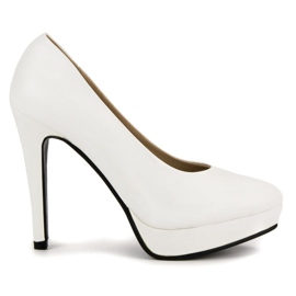 J. Star Sexy High Heels auf dem Plateau weiß 2