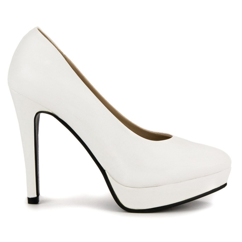 J. Star Sexy High Heels auf dem Plateau weiß 2