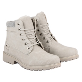 Graue, isolierte Wanderschuhe 1