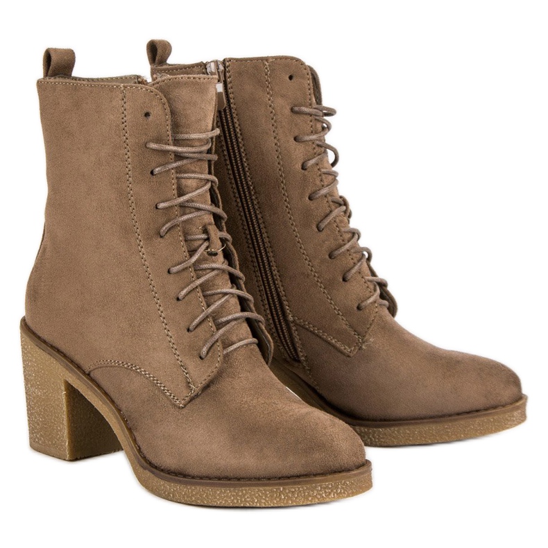 Super Mode Gebundene Stiefel am Pfosten braun 1