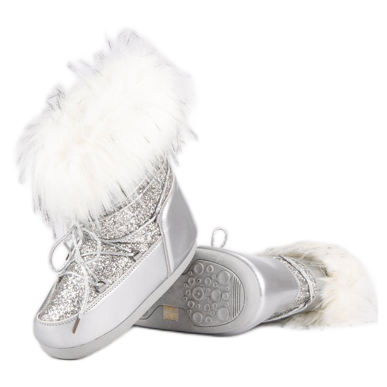 Modische Schneestiefel grau 1