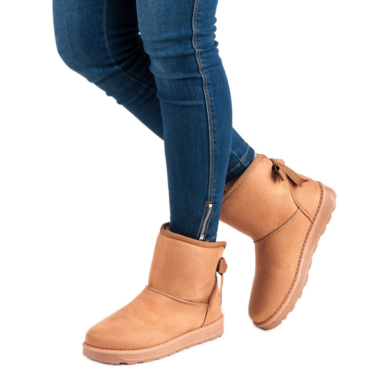 Mukluki mit Schleife braun 1