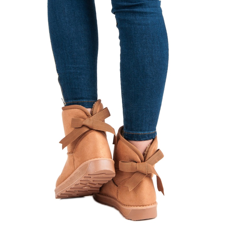 Mukluki mit Schleife braun 2