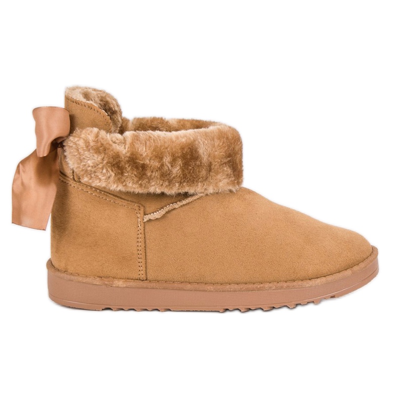 Schneestiefel mit aufgerolltem Schaft braun 1