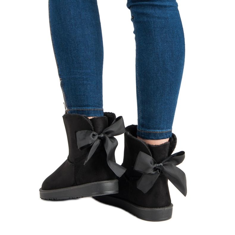 Schneestiefel mit aufgerolltem Schaft schwarz 2