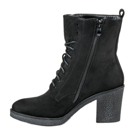 Super Mode Gebundene Stiefeletten an einem Pfosten schwarz 1