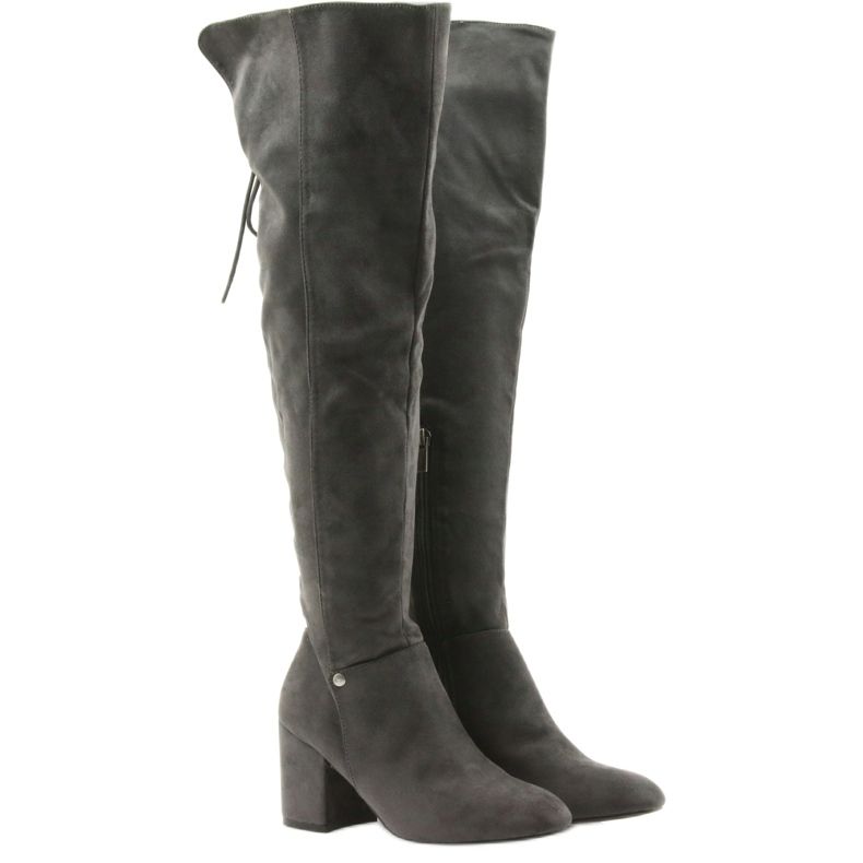 Graue Stiefel mit Absatz Grau Big Star 274519 4