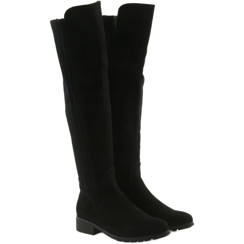 Schwarze Stiefel mit Socke Filippo 3