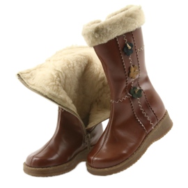 Zawadka Mädchenstiefel mit Fell Zawatka braun 4