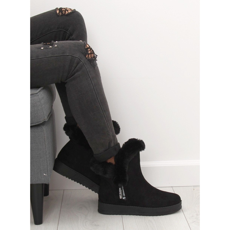 Warme schwarze Schneestiefel MZ-75 Black 1