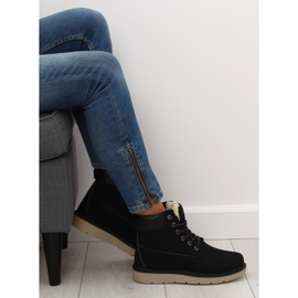 Schwarze Damen Trapper KK-102 Black 1