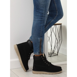 Schwarze Damen Trapper KK-102 Black 2