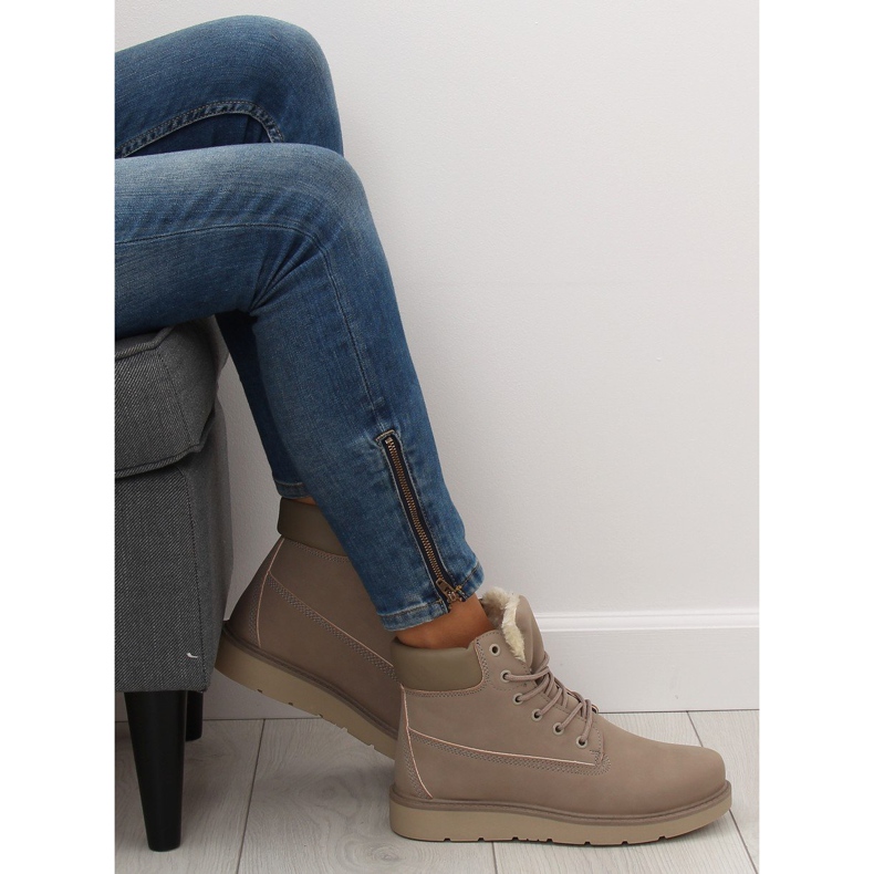 Graue Damen Trapper KK-102 Grau 1