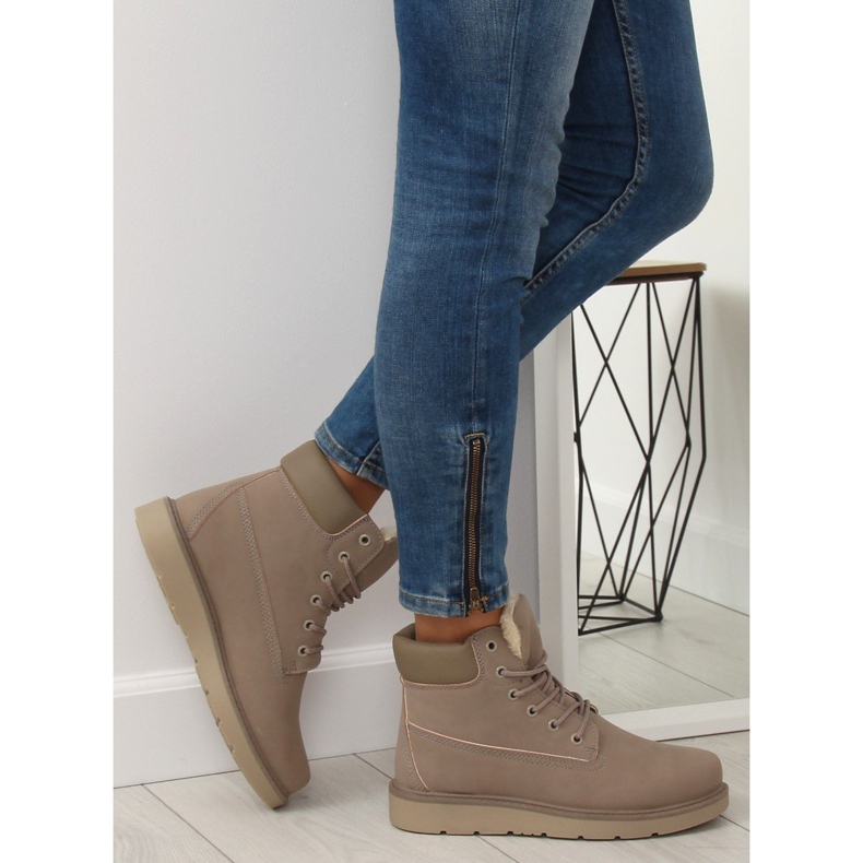 Graue Damen Trapper KK-102 Grau 2