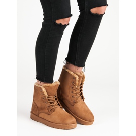 Forever Folie Warme Wildlederstiefel braun 2