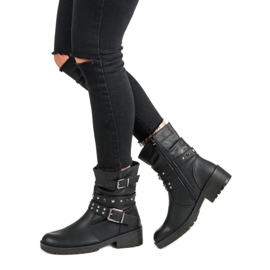 J. Star Modische Rockstiefel schwarz 2
