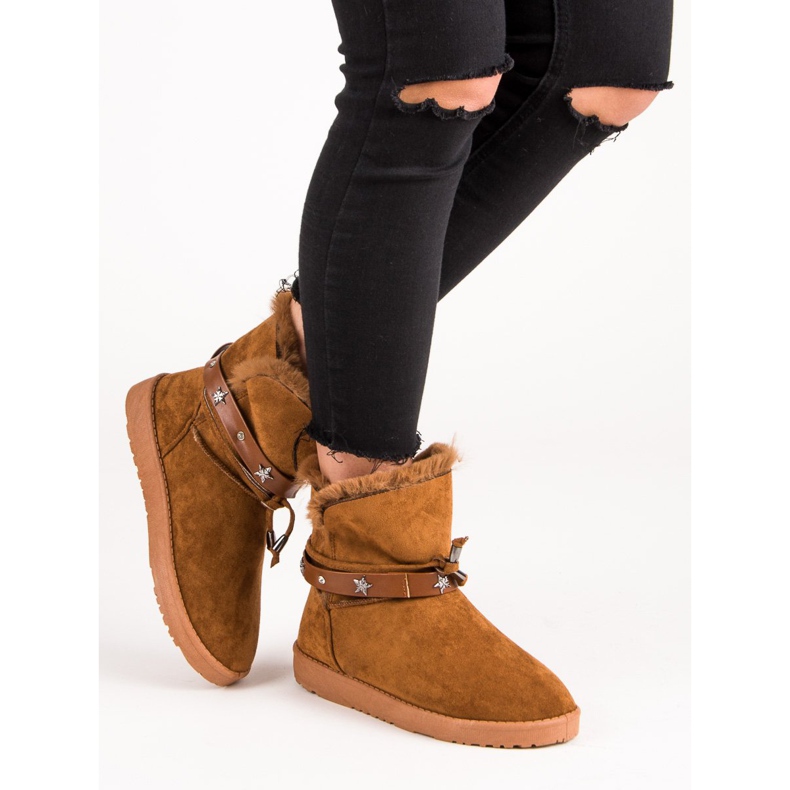 Dekoriertes Mukluki braun 2