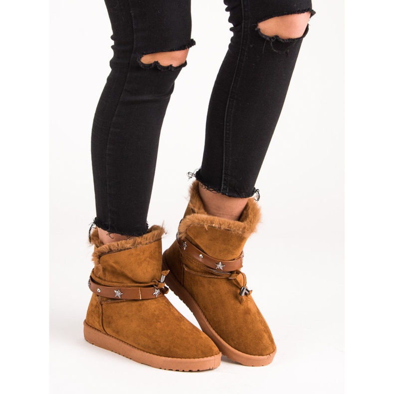 Dekoriertes Mukluki braun 1