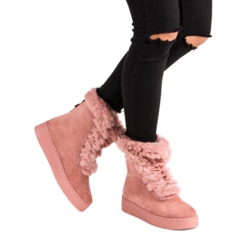 Warme Winterstiefel rosa 1