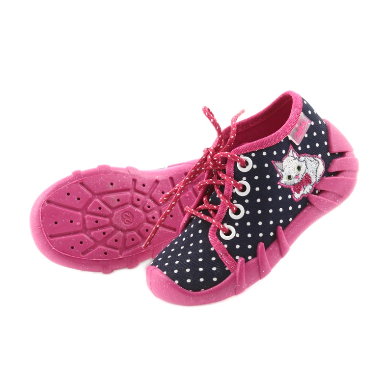 Befado Kinder-Punktebindung 130P039 weiß rosa navy blau 5